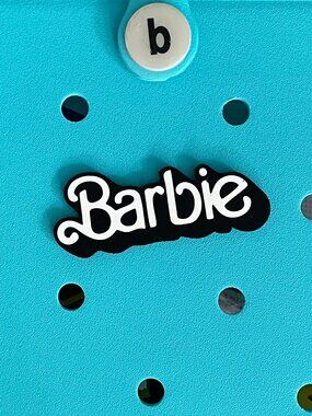 B Stock BARBIE Logo Bogg Charm-Barbie Bogg Charm-New!